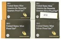 (4) 2011 Proof sets to include;