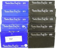 (10) Proof sets to include; 1968-1977
