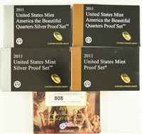 (5) Proof sets to include; 2010 Presidential Coin
