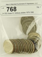 (+/-20) Susan B. Anthony dollars 1979-1980