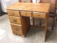 Small Wood Desk with Side Drawers