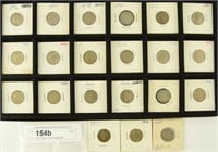 21 +/- Libety Nickels: Dates ranging from