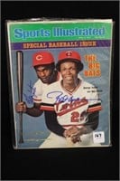 ROD CAREW & GEORGE FOSTER AUTOGRAPHED REDS/TWINS