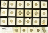 25 +/- Libety Nickels: Dates ranging from