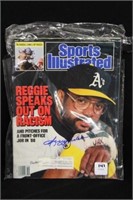 Reggie Jackson autographed sports illustrated JSA