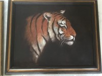 Oil on Canvas of a Tiger