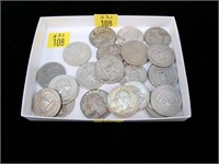 21- Washington silver quarters