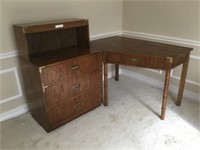 Dixie Campaigner Corner Desk & 3 Drawer Storage