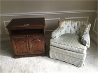 Swivel Top TV Stand & Chair