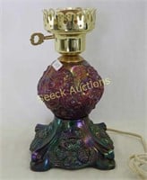 Fenton Poppy kerosene lamp - purple