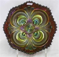 Scroll Embossed round bowl - purple