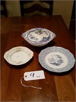 (1) TJ&J. Myer Gardenscenery plate, (1) Theodore