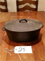 Iron Oval Dutch Oven  with Lid