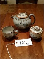 (5) Piece Tea Pot with Matching Sugar Bowl and