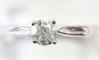 14K White gold diamond (0.29 ct.) ring with