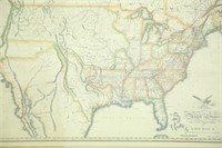 REPRINT OF AN 1820's MAP OF THE UNITED STATES