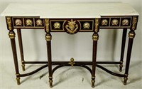 NEOCLASSICAL STYLE MARBLE TOP CONSOLE TABLE