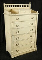 CIRCA 1880's VICTORIAN WHITE CHEST OF DRAWERS