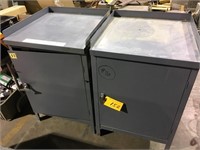 (2) Metal Storage Cabinets