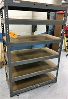 Metal Storage Rack w/ 6 Wood Shelves