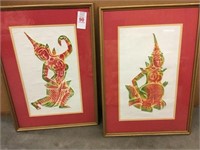 Pair of oriental artwork