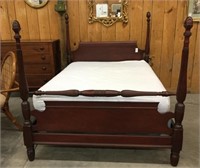 Mahogany acorn double bed with mattress