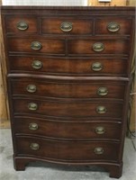 Mahogany serpentine front chest