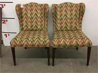 Pair of small wingback occasional chairs