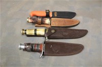 (2)CHIPAWAY KNIVES, (1)BONE COLLECTOR KNIFE, AND