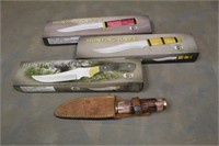 (3) CHIPAWAY KNIVES AND (1)BONE COLLECTOR KNIFE,