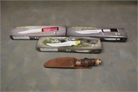 (3) CHIPAWAY KNIVES AND (1)BONE COLLECTOR KNIFE,