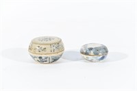 (2) SMALL CHINESE PORCELAIN BOXES