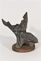 MID-CENTURY ABSTARCT BRONZE SCULPTURE