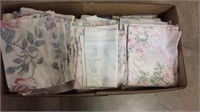(2) BOX LOTS: TABLE LINENS, BED SHEETS, BLANKETS