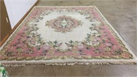 LARGE FLORAL AREA RUG, 143" X 105"