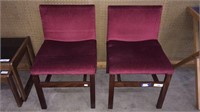 MID CENTURY UPHOLSTERED SEAT AND BACK CHAIRS (2X)
