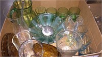 (2) BOX LOTS: GLASSWARE - GLASSES, STEMWARE,