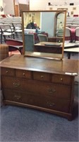 DRESSING CHEST WITH MIRROR, 6 DRAWERS
