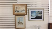 3 FRAMED AND MATTED PRINTS, 2 BY: JOHN H. WHITE