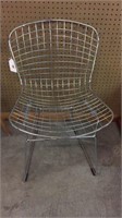 RETRO METAL WIRE CHAIR, KNOLL BERTOIA STYLE