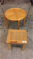 (2) OCCASIONAL TABLES - 1 MID CENTURY OTTO