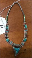 TIBETAN STYLE NECKLACE WITH STONES