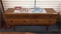 MID CENTURY SIDEBOARD / DRESSING TABLE BASE, 58"
