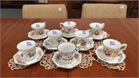 8 TEA CUP AND SAUCER SETS-JOHNSON BROTHERS FRUIT