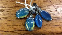 (4) BLUE STONE PENDANTS