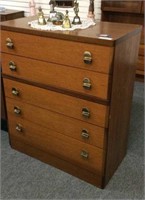 MID CENTURY STAG 5 DRAWER CHEST