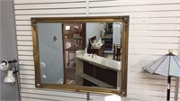 GILT FRAMED MIRROR, 53 1/2" x 41"