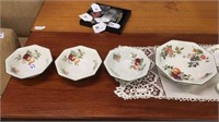 4 PC CHINA SERVING BOWLS-JOHNSON BROTHERS FRUIT