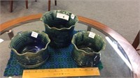 3 POTTERY PLANTERS