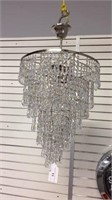 CRYSTAL CHANDELIER, 24" , WITH BOX OF ADDITION